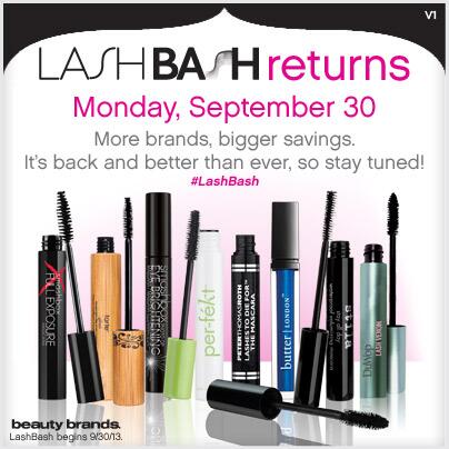 beautybrands's tweet image. #LashBash returns with $10.98 mascaras on 9/30! Get ready, we've added new brands &amp;amp; mascaras to the sale.