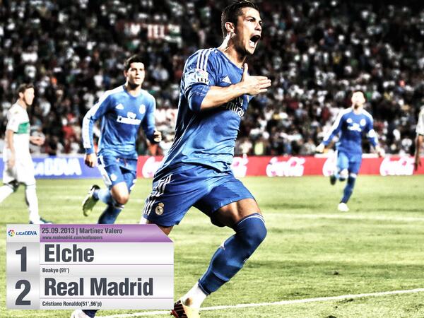 realmadriden's tweet photo. Elche 1-2 Real Madrid Match Wallpaper. Download HERE: http://t.co/TAq1IyD1Hf #halamadrid http://t.co/RrDRF7jM22