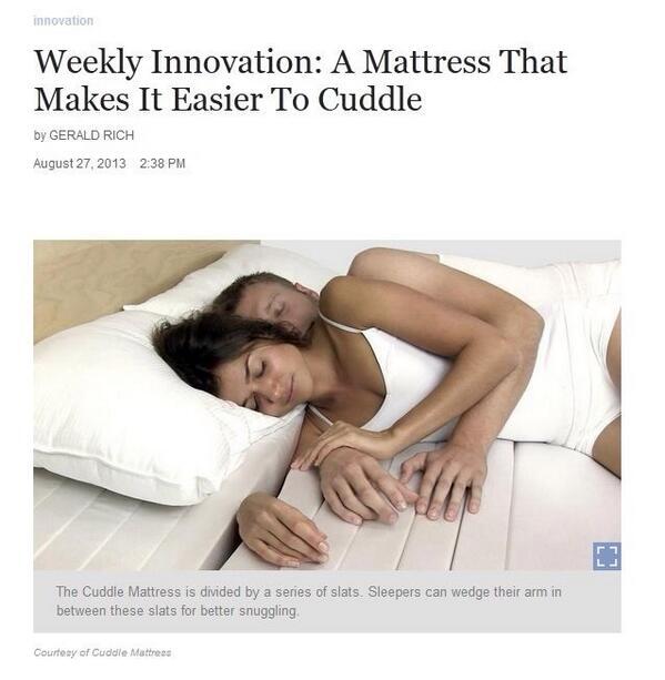 SashTam93's tweet photo. "A mattress that makes it easier to cuddle! You can make a lot of money http://t.co/ToyvpCxEYn" @MattStClair93