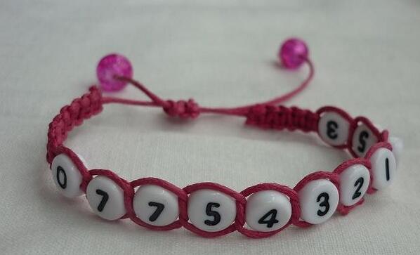 Shamballina's tweet photo. Kids emergency contact shamballa bracelets. Any colour, number and bead. Bargain prices! #handmadehour #craft http://t.co/9aRt7lK4Vr