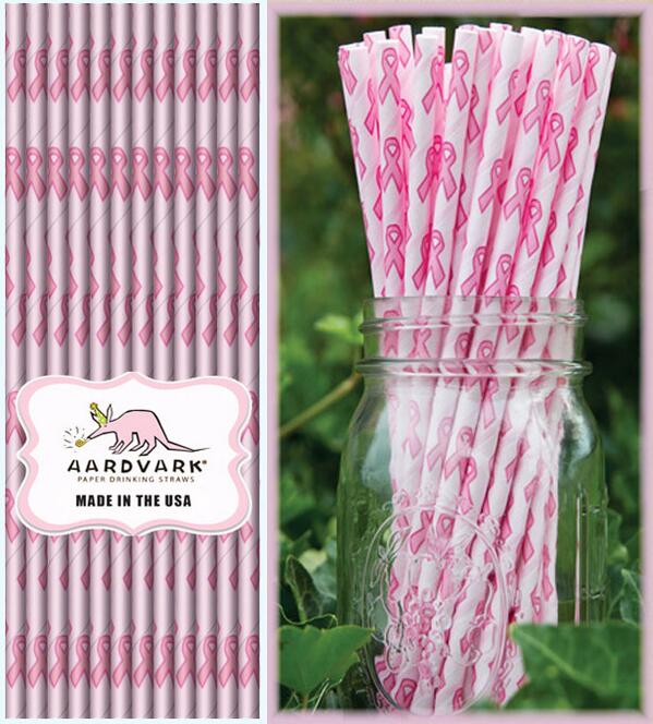 FunPaperStraws's tweet image. Breast Cancer Awareness straws now in stock.  Donations have been made by @AardvarkStraws to 2 separate charities.