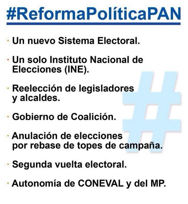 mujerespan_mx's tweet photo. Conoce la propuesta #ReformaPolíticaPAN que presentó el día de hoy @AccionNacional http://t.co/0yyNLwkmzq http://t.co/QpAYDtLEun