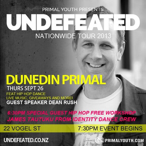 LIVEUNDEFEATED's tweet photo. Tonight come join us @LIVEUNDEFEATED Dunedin launch 22 Vogel St, Queens Garden 7:30pm #liveundefeated http://t.co/IcU3AP3dvP