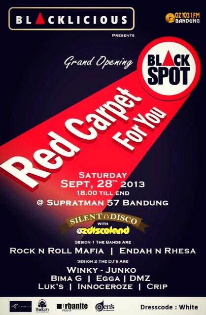 UrbaniteSwitch's tweet photo. Don't miss it! “Black Spot” Sept 28 @ Supratman 57, Silent Disco w/ @R_N_R_M @endahNrhesa, DJ Winky-Junko,etc http://t.co/6BY8tLsX6D
