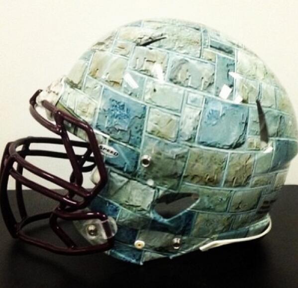AthletePorn's tweet photo. Virginia Tech "Hokie Stone" Helmets http://t.co/8a92H8prr9