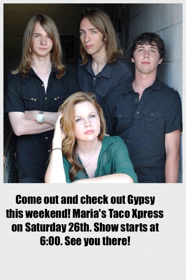 PaytonNicoleTx's tweet photo. Come out and check out Gypsy this weekend! Maria's Taco Xpress on Saturday 26 http://t.co/Tbxi7NbQXS via @PicColla http://t.co/W7KQLxzJUV