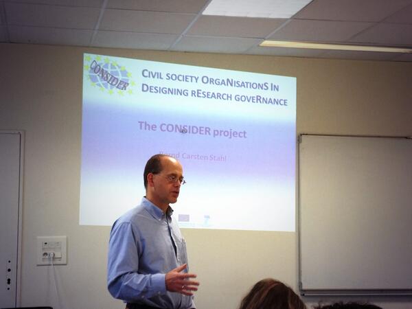 CSO_EU's tweet image. Dr. Bernd Stahl is now opening our #ExpertWorkshop. We are excited to exchange ideas with the participants!