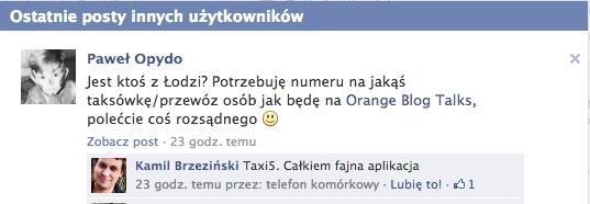Taxi5pl's tweet photo. Ale miło! @KamilBrzezinski nas poleca :) Uczestnicy #OrangeBlogTalks mogą na nas liczyć! :) http://t.co/gFXtOtXfe6