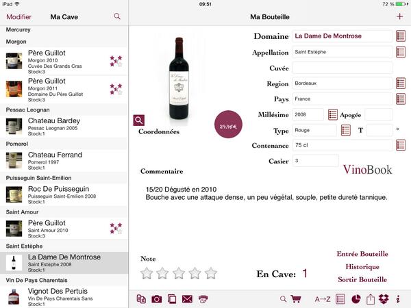 hafondecran's tweet photo. La mise à jour de VinoBook vient d’être soumise a Apple . VinoBook change de Look est adopte de FlatDesign d’iOS7. http://t.co/a7nDTAeBhX
