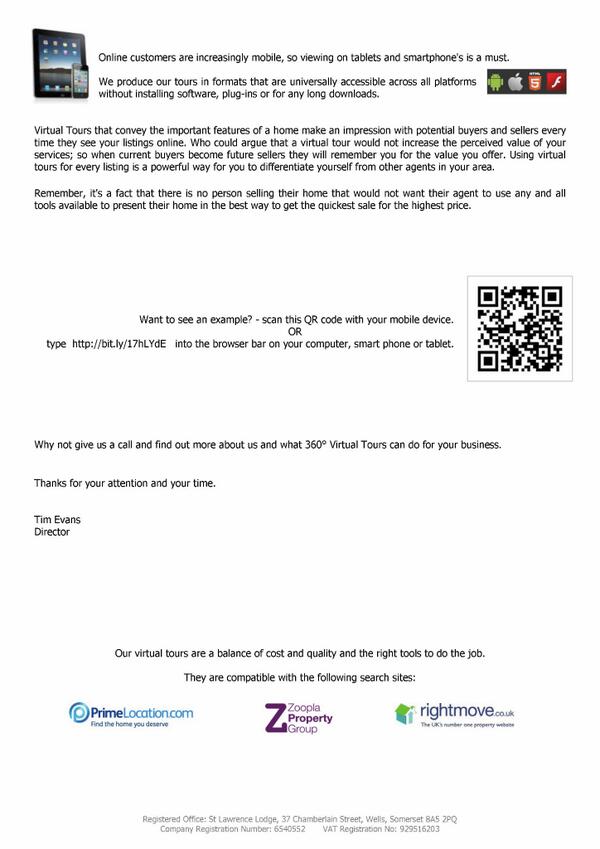 360tor's tweet image. Our latest info letter titled - "Interaction with 360° Virtual Tours 'switch on' buyers interest" Page 2