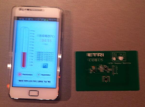 PierreMetivier's tweet image. Etri NFC sensor card live from the #nfcwc stage.