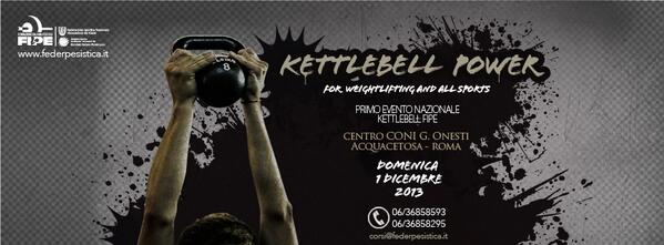 federpesistica's tweet image. "#KettlebellPower for #Weightlifting and all sports" ... iL I Evento Nazionale #KettleBell FIPE ... da non perdere !