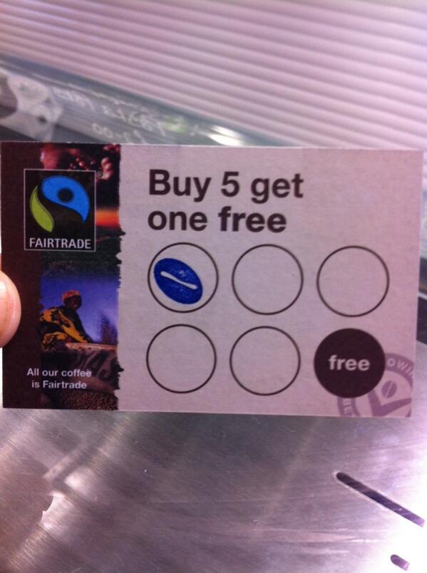 AdamCucina's tweet photo. Buy 5 hot drinks and get 1 free at Elstree UTC!!!! http://t.co/lBnz5Hwhu4