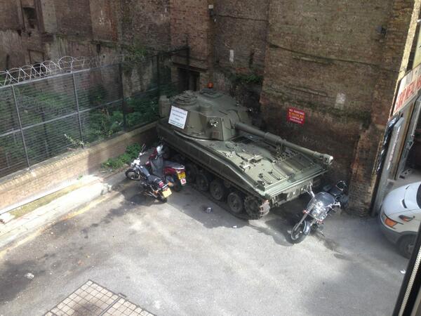 Trouble expected in Islington (tanks a lot)