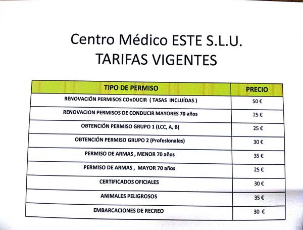 CRC_ESTE_SLU's tweet photo. NUEVAS TARIFAS crcesteslu.es http://t.co/lIz9Vme3NO