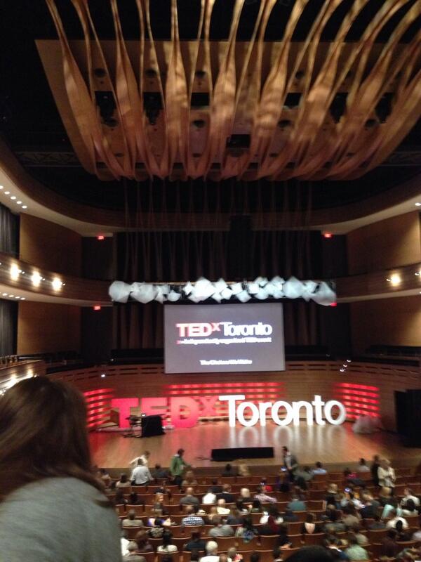 Ky2too's tweet photo. Perched for the start of @tedxtoronto. #bestseatinthehouse #thechoiceswemake http://t.co/Z9WCQe9Zn0