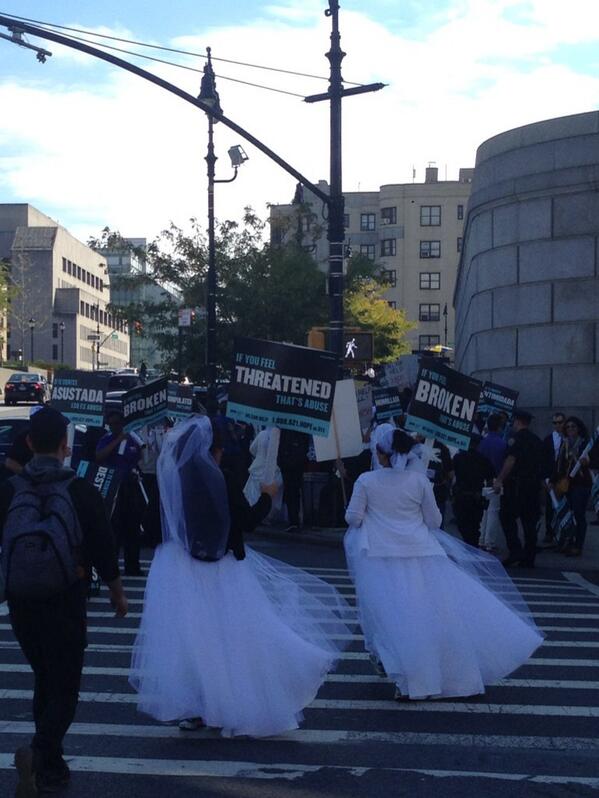 NYCteenDV's tweet photo. @BridesMarch for launch of #thatsabuse campaign #nyc http://t.co/joZ4AM6Frs