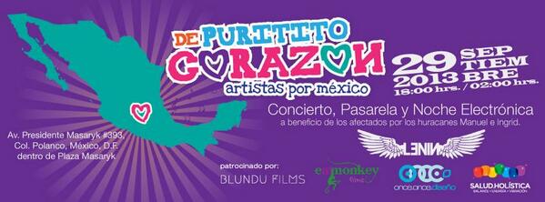 DePuritito's tweet image. #DePurititoCorazón Noche de música y moda 29Sept6pm @LeninMasaryk en Pro de los damnificados por los huracanes  RT