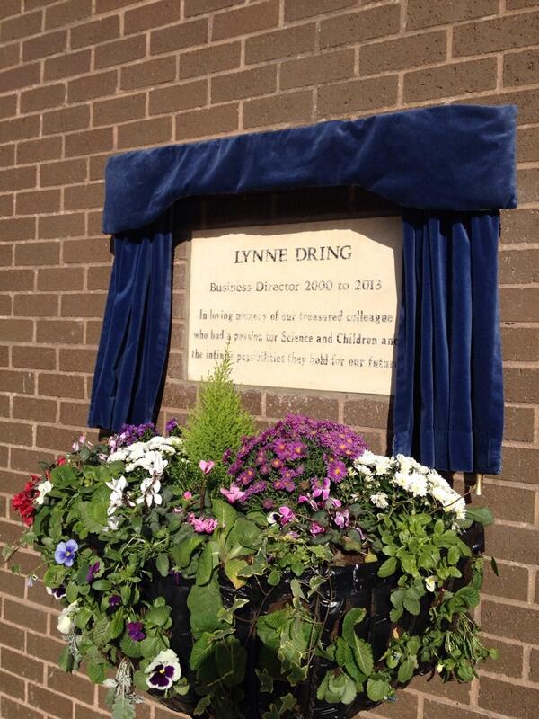 The opening of our new Science block, in memory of a treasured colleague.