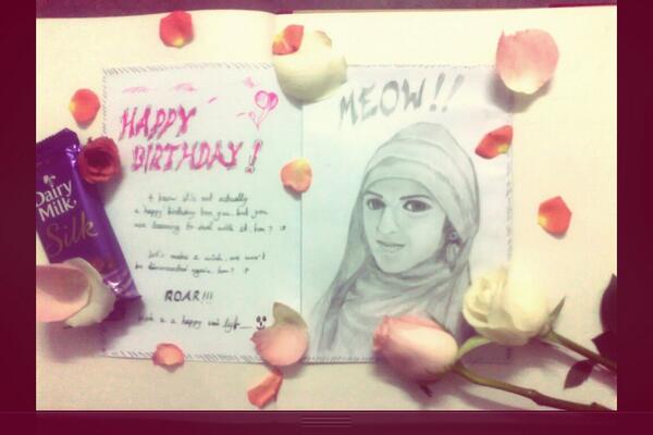 SadsMeow's tweet photo. Best gift so far #birthday #card#friends #sweet http://t.co/pgaU2leM3g
