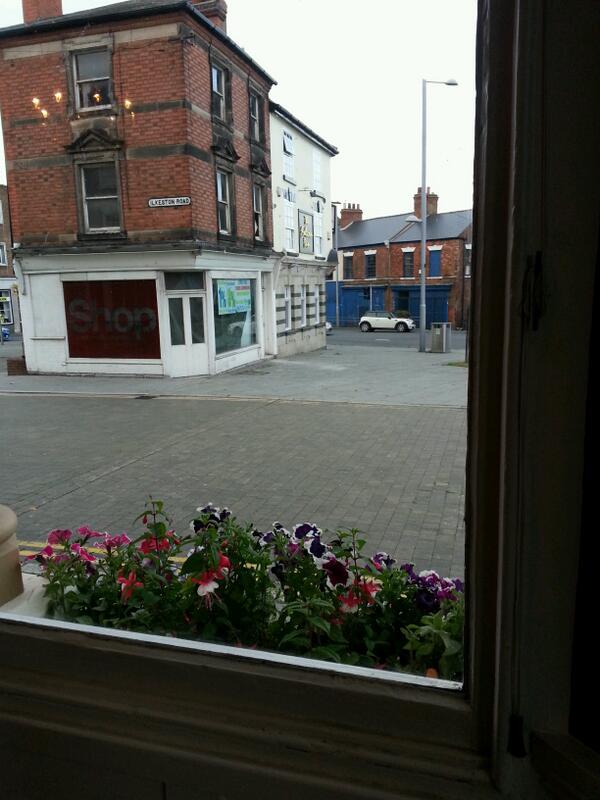 Admiring the view of <a href="/thefalconnotts/">The Falcon Inn</a> from The Sir John Borlase Warren. Count down to opening on 8th October begins!