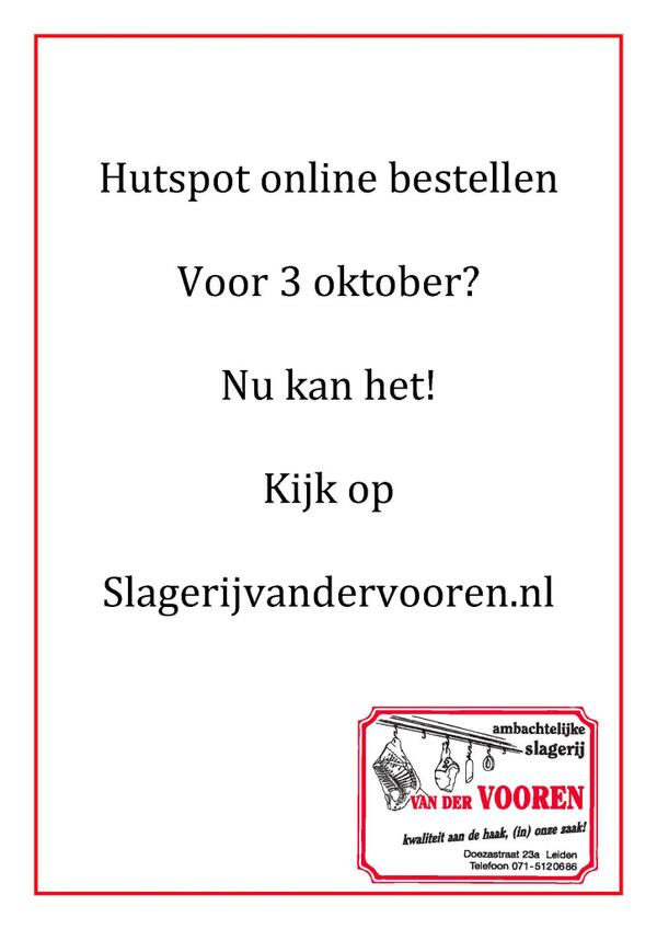 slagerijvooren's tweet photo. #Online #Hutspot bestellen!! Nu kan het #3okt http://t.co/ybEUxgUQYU