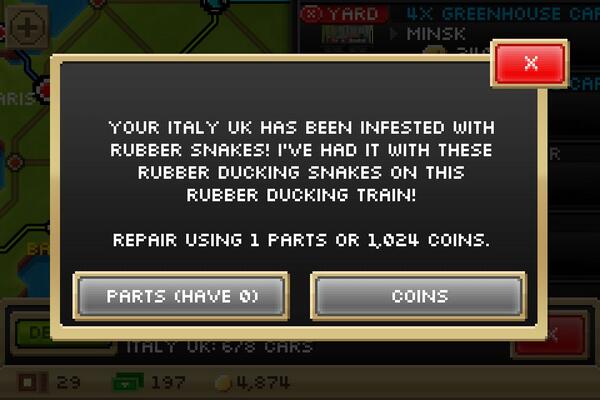 Unuhinuii's tweet image. Rubber ducking snakes on my rubber ducking train? :) #pockettrains #nimblebit