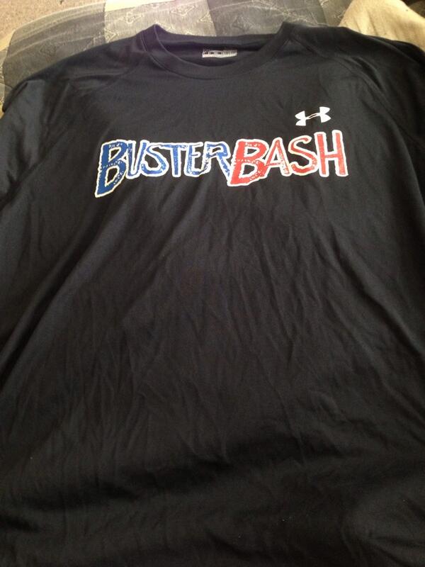 bellasfe's tweet photo. Just received my @BusterBash T-shirt in the mail!!! Thanks!!!! #awesome #legit #underarmour http://t.co/HnV9d6CYeJ