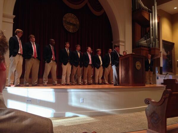 WoffordKA's tweet photo. Welcoming the Delta Chapter 2013 Pledge Class of 28 @kappaalphaorder http://t.co/XLDGyLBvkg