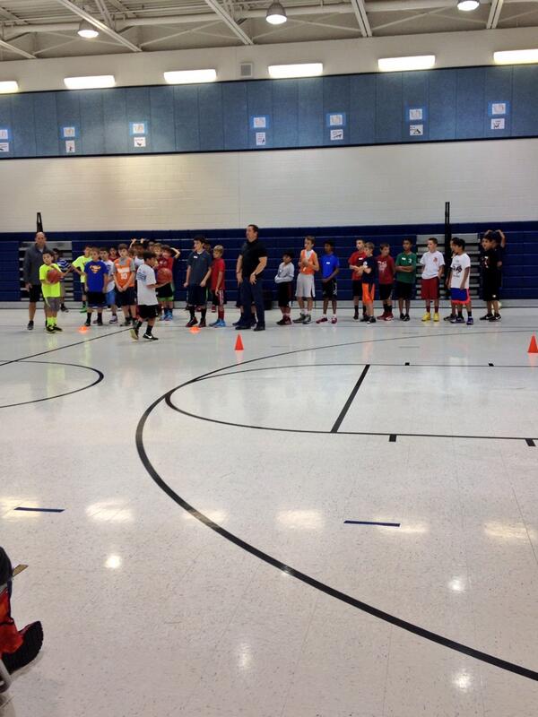 At my brother's basketball tryouts 😁 #hopehemakesit