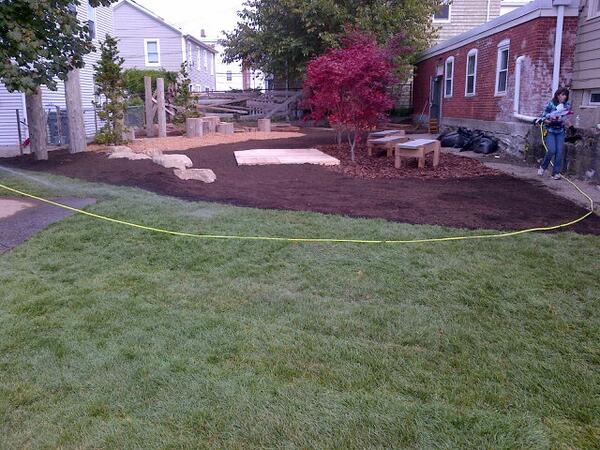 Yeah! New Natural Playground for the kids at Federal Hill House. Thank you <a href="/BCBSRI/">Blue Cross & Blue Shield of Rhode Island</a> #BlueacrossRI