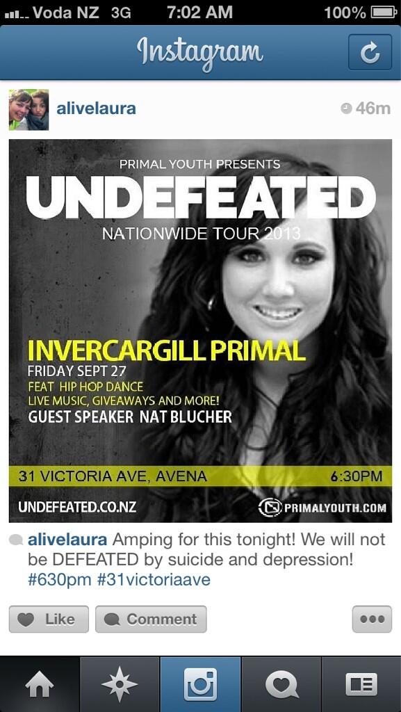 LIVEUNDEFEATED's tweet photo. Amping for tonight if your in Invercargill come along 6:30pm @LIVEUNDEFEATED http://t.co/SOmQPjb2n6