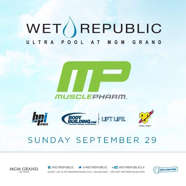 TheSocietyLLC's tweet image. Sunday pool festivities at @WetRepublic with @MusclePharm will be an awesome event! MP always does it big! #ESSLife