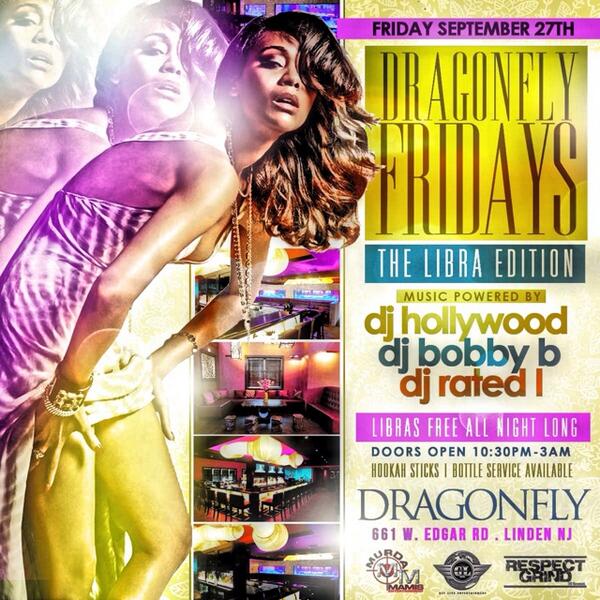 Tonight #DragonFlyFridays 661 W Edgar Rd Linden NJ Libras Free All Night! <a href="/DJHollywoodKO/">DJHollywoodKO</a> <a href="/DJBobbyB201/">DJ BOBBY B</a> 1030pm-3am
