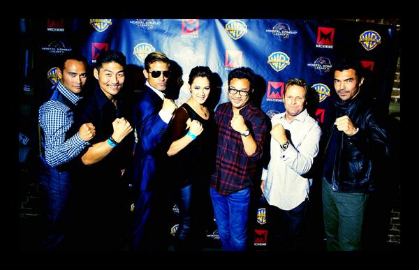Lance_Sloane's tweet photo. Celebrating #MortalKombatLegacy2 with @KTANCH @CasperVanDien @brian_tee @IanAnthonyDale @SamWJo @Mark_Dacascos http://t.co/JqOG159zny