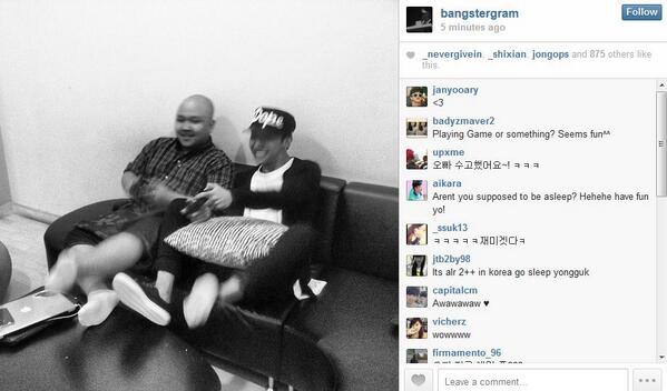 the_oneshots's tweet image. .@BAP_Bangyongguk looks so excited here. Seriously, he looks like he's about to leap frog right off the couch. #BAP