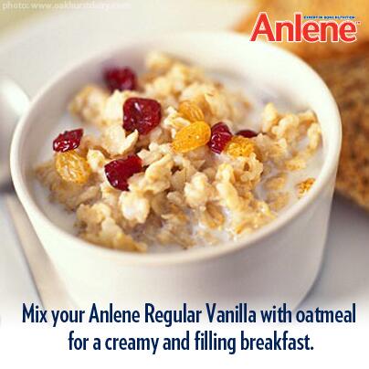 AnleneTotalPh's tweet photo. Mix your Anlene Regular Vanilla with oatmeal for a creamy and filling breakfast. http://t.co/U6cw2A7hj0