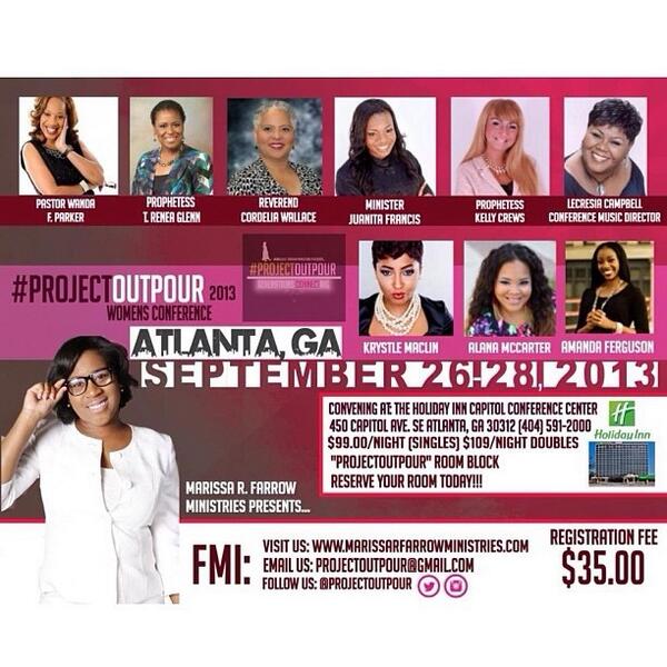 EvangDJones's tweet image. Today is the day!! #Atlanta and surrounding areas make your way to #ProjectOutpour hosted by Elder @MarissaFarrow