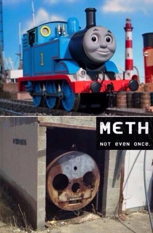 heyitzashley's tweet image. This made me laugh more than it should have. #random #meth #notonce #trains