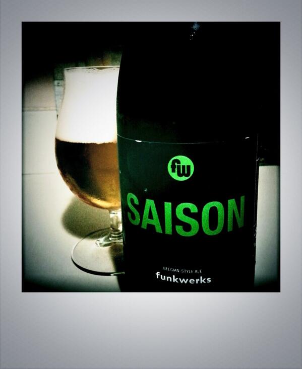 JasonAlstrom's tweet photo. . @Funkwerks Saison in my @SpiegelauUSA glass. #delicious #craftbeer http://t.co/StWY1VTUPw