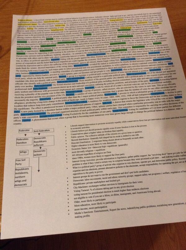 DuncansonLauren's tweet image. We're allowed to use a sheet of paper on our gov test tomorrow. #8pointfont #everyterm