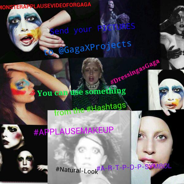 GagaXProjects's tweet image. Tomorrow is deadline for #MONSTERAPPLAUSEVIDEOFORGAGA
Send me your creative PICTURES :)