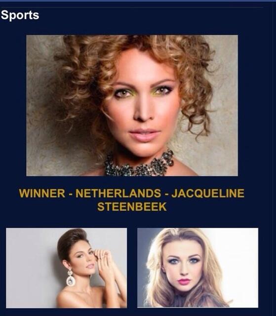Jaaa! Happy! ❤ RT <a href="/kimkotter/">Kim Kötter</a>: Onze Miss Nederland <a href="/MissWorldNL/">Tatjana Maul</a> heeft bij <a href="/MissWorldLtd/">Miss World</a> de sporttrack gewonnen!!!