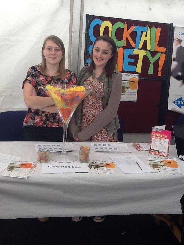 GuildofStudents's tweet photo. Cocktail society are here giving out sweets! #hellobrum http://t.co/FZMV91oX5k