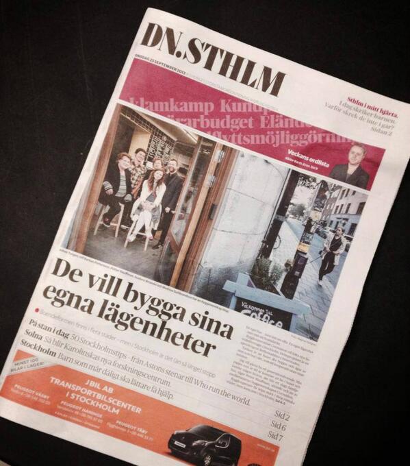 combinesthlm's tweet image. Co-creationbuilding i DN Sthlm 20130925