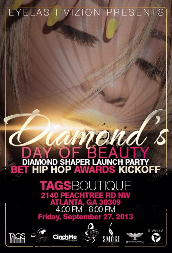 DiamondAtl's tweet photo. We're Just hours Away!!!!! At 4pm ladies make your way too @tagsboutique 👛💄💅👑💎🎬🍸🍷🍦🍰🍭🍬🍉🎂🍰✊💜 http://t.co/YIXRsbdOMQ