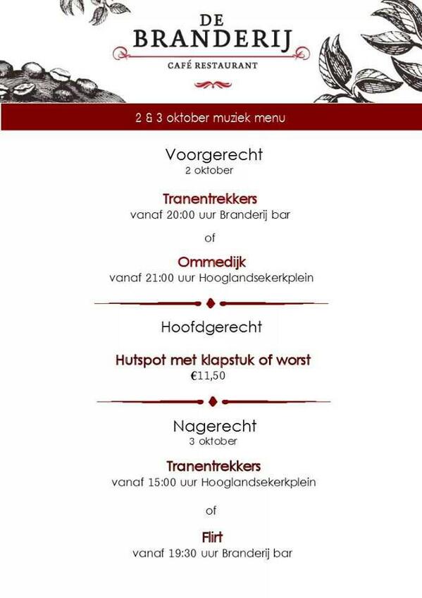 2/3 oktober (muziek) menu!