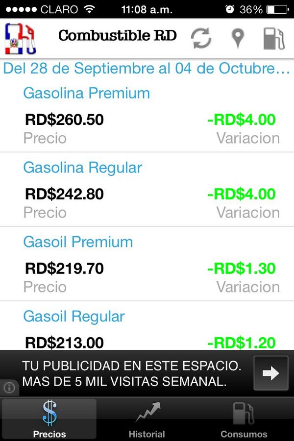corollasquadRD's tweet photo. Nuevos precios de la gasolina 😱😱 http://t.co/Ds1QvggWyt