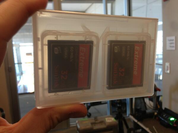 walterbiscardi's tweet image. #DVCPro tape boxes repurposed for #CF cards.  What’s old is new again….