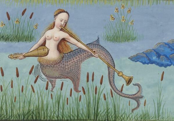 Sarah_Peverley's tweet photo. Tune into @BBCRadio3 Sunday, 5.30pm for my 'Words and Music' programme on Mermaids! http://t.co/rjC8jkc12n Image BnF. http://t.co/HkH2drGfyM